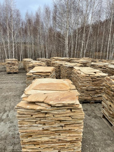 Плитняк златолит жёлтый для фасада 1,5-3 см купить в Магаданской области