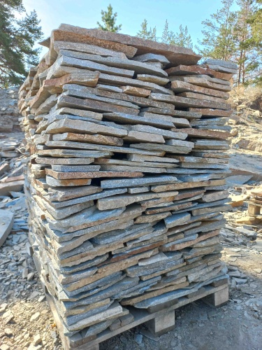 Плитняк златолит серебристый для цоколя, отмостки купить в Магаданской области